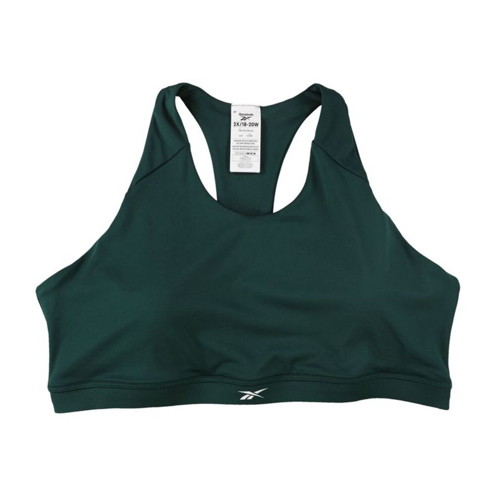 Reebok Womens Plus Size Workout Ready Padded Racerback Bra, SAM